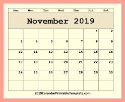 November 2019 Calendar With Holidays Https Www 2019calendarprintabletemplate Com 2019 Calendar Holidays Html
