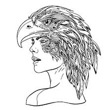 Lukisan hitam putih kepala burung : Seni Gambar Berbentu Manusia Diatas Kepala Nya Ada Burung Steemit