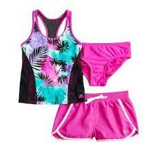 Girls 7 16 Zeroxposur Summer Storm Tankini Top Bottoms Shorts Swimsuit Set Kohls In 2021 Swimsuit Set Swimsuit With Shorts Girls Bathing Suits Kids