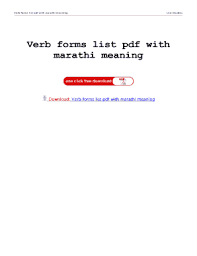 Maybe you would like to learn more about one of these? Verb Chart English To Marathi Pdf Fill Online Printable Fillable Blank Pdffiller
