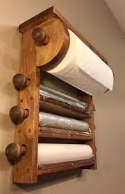 Wooden Paper Towel Rack Kitchen Roll Home Diy Kitchen Roll Holder