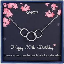 From stylish accessories to amazing getaways, these birthday gifts will make this a year to remember. Ofgot7 30th Birthday Gifts For Women 30 Birthday Gift Ideas Sterling Silver Three Circle Cz Necklace For Her 3 Decade Jewelry 30 Years Old 30th Birthday Gift Amazon Co Uk Jewellery