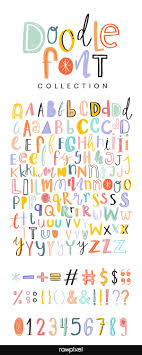 High Definition Cute Doodle Alphabet Typography Font Set In 2020 Doodle Lettering Hand Lettering Alphabet Lettering Alphabet
