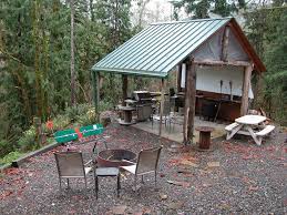 Picnic Shelter With Fire Pit Outdoor Bbq Outside Sheds Backyard Kitchen