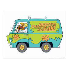 The Mystery Machine Left Side Postcard Zazzle Com Scooby Doo Mystery Incorporated Van Drawing Halloween Cartoons