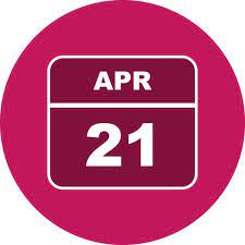 21 avril Date sur un calendrier à jour unique 500012 Art vectoriel chez Vecteezy