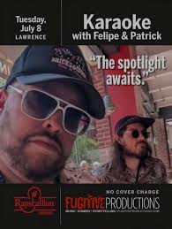 Tuesday we are back at new Rapscallion Lawrence for karaoke starting at  7PM. Come grab some tasty food , delicious brews and sing some tunes with  us. 56 Island St. Lawrence MA