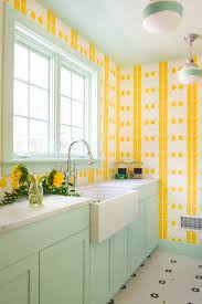 Yellow and mint green kitchen. 50 Bright Green And Yellow Kitchen Designs Digsdigs
