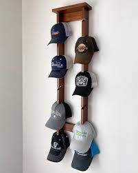Woodstock Hat Rack Double Hat Rack Mission Oak Stain Find Us On Etsy Wall Hats Hat Wall Diy Hat Rack