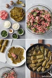 This stuffed grape leaves recipe is perfect for spring and summer; Homemade Dolma Stuffed Grape Leaves Belly Full