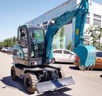 Wheel Excavator with Grapple - Efficient Material Handling
