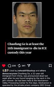 Chinese immigrant in America was found hung to death in ICE detention  facility : r/Sino