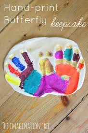 Salt Dough Hand Print Butterfly Keepsake The Imagination Tree Dinosaur Crafts Kids Imagination Tree Footprint Crafts