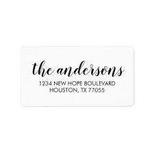 Black And White Label Ideas Modern Typography Return Address Labels Zazzle Com Return Address Labels Address Labels Labels