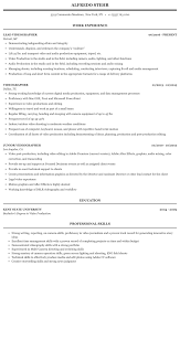 Photographer job description samples 8 examples in pdf. Videographer Resume Sample Mintresume
