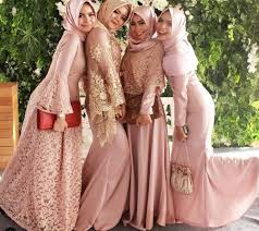 Baju kebaya brokat modern model cape peach coral fashionsista co. Baju Muslim Terbaru Model Baju Muslim Brokat 2019