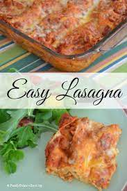 Easy Lasagna Recipe Family Balance Sheet Recipe Easy Lasagna Recipe Easy Lasagna Lasagna Recipe