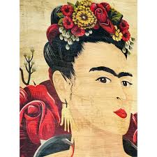 Vintage Made in Mexico Frida Kahlo Painting
