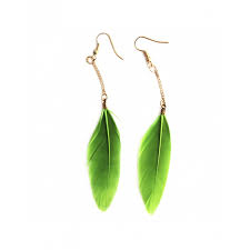 Bei produkt shopper finden sie immer die besten preise und angebote! Boucles D Oreille Plumes Verte Neon Party Fiesta