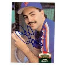 John Franco autographed baseball card (New York Mets) 1991 Upper Deck #290