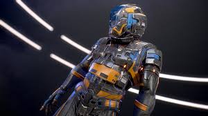 Futuristic woman soldier in cyber armor suit. Oleg Egorov Sci Fi Armor 6