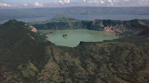 Taal volcano is an active complex volcano in the freshwater taal lake, about 50 km south of manila. Taal The Very Small But Dangerous Volcano Bbc News