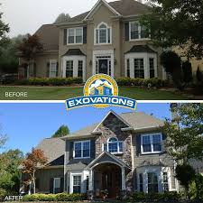 A Gorgeous Home Facelift Featuring Stucco Removal New James Hardie Siding And Stone Gorgeous Por Home Exterior Makeover Exterior Renovation Exterior Makeover