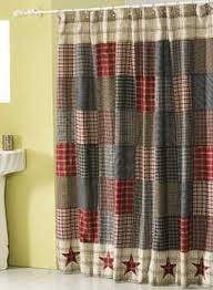 Stars Of America Shower Curtain Posted For Inspiration Thinking Of Doing Something Simil Primitive Shower Curtains Primitive Bathrooms Country Style Curtains