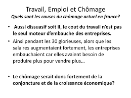 Le chômage en france est un phénomène qui ne cesse de croître en créant des difficultés de croissances économiques. Travail Emploi Et Chomage Ppt Telecharger
