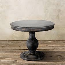 Luca Pedestal Dining Table In Black Pedestal Dining Table Zinc Dining Tables Round Pedestal Dining Table