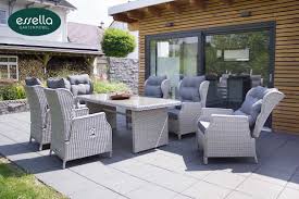 Design Sitzgruppe Dining Lounge Kingston Fur 6 Personen In Den Farben Grau Meliert Vintage Weiss Hellbraun Grau Inkl K Gartenmobel Sitzgruppe Polyrattan