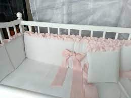Cradle Bassinet Bumper Pink And White Organic Bedding Natural Linen Cradle Bumper Baby Natural Bedding Unique Bedding Set Nursery Biancheria Da Culla Biancheria Da Letto Culla