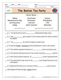 A Liberty S Kids Lk01 Boston Tea Party Worksheet Ans Sheet Two Quizz Boston Tea Party Lesson Liberty Kids Boston Tea Party Activity