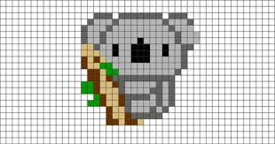 Koala Bear Pixel Art Cross Stitch Animals Pixel Art Pattern Pixel Art