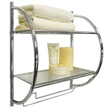 Urbanne industrial aged wood print mdf and metal pipe floating wall shelf the danya b. Curve Two Tier Metal Wall Shelf Towel Rail Silver Buy Online In Angola At Angola Desertcart Com Productid 50023809