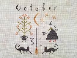 Patterns for cross stitch, applique, and needle punch. Witchy Stitches Pineberry Lane Oct 31 Finish