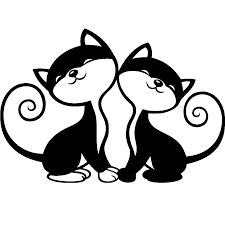 dessin chat stickers muraux animaux silhouette animaux
