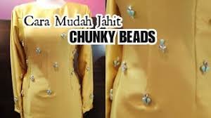 Cuma perlu iron tanpa menjahit, kejap je siap! Cara Mudah Jahit Chunky Beads Tutorial Simple Beads Cute766