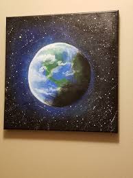 Please join us to buy great artwork or donate as an artist! Planet Earth Acrylic Canvas Painting Planet Painting Galaxy Painting Canvas Painting
