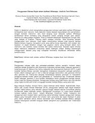 Ali seorang pelajar yang peramah. Pdf Penggunaan Bahasa Rojak Dalam Aplikasi Whatsapp Analisis Teori Relevans Pdf
