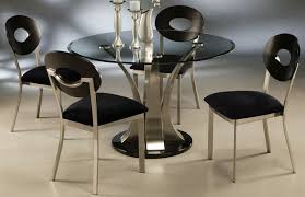 If space is limited, round glass top table is the answer. Sleek Round Glass Dining Tables That Make A Stylish Impression Modern Dining Tables Glass Top Dining Table Modern Glass Dining Table Glass Dining Table Set