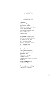 August Third By May Sarton August Third By May Sarton Poetry Magazine Poetry Magazine Prose Poetry Poetry Foundation