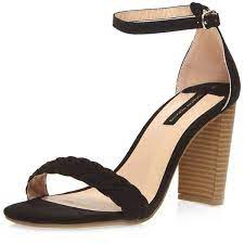 Dorothy Perkins Black Carlton Plait Vamp Sandals Fashion Heels Strappy High Heels Sandals Ankle Strap Heels