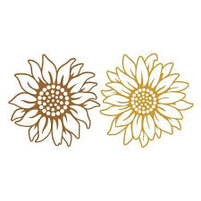 Black And White Simple Outline Outline Stencil Sunflower Clipart Pin On Clip Art