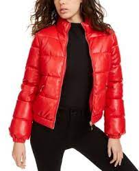 Guess Coats Valetta Faux Leather Puffer Coat Guess Coats Puffer Coat Coats For Women Guess Clothing