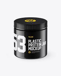 Glossy Plastic Protein Jar Mockup High Angle Shot In Jar Mockups On Yellow Images Object Mockups In 2020 Mockup Free Psd Mockup Psd High Angle Shot