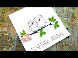 How to layout your greeting card design. How To Make Love Owl Greeting Card Quilling Love Card Youtube Love Cards Quilling Greeting Cards Diy