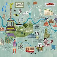 Map Of Berlin Illustration Map Berlin Illustratedmap Travel Illustrated Map Berlin Map
