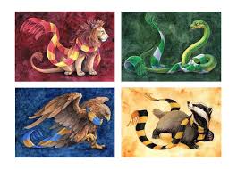 Hogwarts House Animals Scarves Harry Potter Art Harry Potter Fan Art Harry Potter Hogwarts