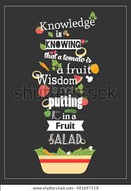 Food Quote Knowledge Knowing Tomato Fruit Stock Vector Royalty Free 481697518